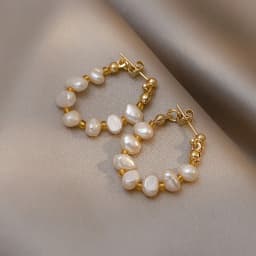 Personality Fashion 14k Gold Filled Natural Freshwater Pearl Ladies Tassels Stud Earrings Jewelry For Women Anti Allergy