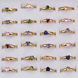 36Pcs/lot Fashion Stainless Steel Zircon Heart Love Rings For Women Mix Style Wedding Engagement Jewelry