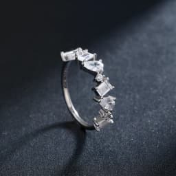 MODIAN Solid 925 Sterling Silver Sparkling Geometric Clear CZ Finger Rings for Women Luxury Wedding Band Silver Fine Jewelry