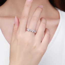 MODIAN Solid 925 Sterling Silver Sparkling Geometric Clear CZ Finger Rings for Women Luxury Wedding Band Silver Fine Jewelry