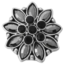 6pcs/lot Wholesale Black Snap Button Jewelry Mixed Rhinestone 18mm Snap Button Fit Snap Button Bracelet Necklace Charm Jewelry