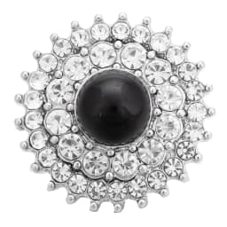 6pcs/lot Wholesale Black Snap Button Jewelry Mixed Rhinestone 18mm Snap Button Fit Snap Button Bracelet Necklace Charm Jewelry