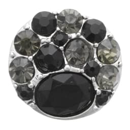 6pcs/lot Wholesale Black Snap Button Jewelry Mixed Rhinestone 18mm Snap Button Fit Snap Button Bracelet Necklace Charm Jewelry
