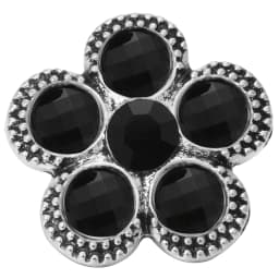 6pcs/lot Wholesale Black Snap Button Jewelry Mixed Rhinestone 18mm Snap Button Fit Snap Button Bracelet Necklace Charm Jewelry
