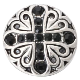 6pcs/lot Wholesale Black Snap Button Jewelry Mixed Rhinestone 18mm Snap Button Fit Snap Button Bracelet Necklace Charm Jewelry