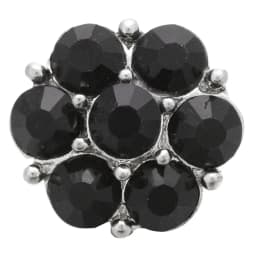 6pcs/lot Wholesale Black Snap Button Jewelry Mixed Rhinestone 18mm Snap Button Fit Snap Button Bracelet Necklace Charm Jewelry