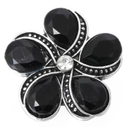 6pcs/lot Wholesale Black Snap Button Jewelry Mixed Rhinestone 18mm Snap Button Fit Snap Button Bracelet Necklace Charm Jewelry