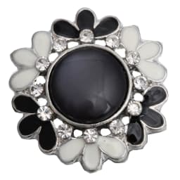 6pcs/lot Wholesale Black Snap Button Jewelry Mixed Rhinestone 18mm Snap Button Fit Snap Button Bracelet Necklace Charm Jewelry