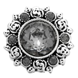6pcs/lot Wholesale Black Snap Button Jewelry Mixed Rhinestone 18mm Snap Button Fit Snap Button Bracelet Necklace Charm Jewelry
