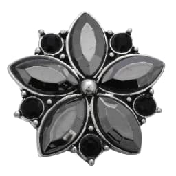 6pcs/lot Wholesale Black Snap Button Jewelry Mixed Rhinestone 18mm Snap Button Fit Snap Button Bracelet Necklace Charm Jewelry