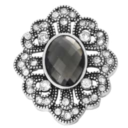6pcs/lot Wholesale Black Snap Button Jewelry Mixed Rhinestone 18mm Snap Button Fit Snap Button Bracelet Necklace Charm Jewelry