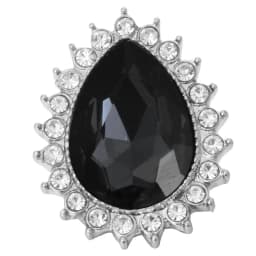 6pcs/lot Wholesale Black Snap Button Jewelry Mixed Rhinestone 18mm Snap Button Fit Snap Button Bracelet Necklace Charm Jewelry