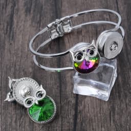 6pcs/lot Wholesale Black Snap Button Jewelry Mixed Rhinestone 18mm Snap Button Fit Snap Button Bracelet Necklace Charm Jewelry