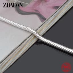 ZDADAN 925 Sterling Silver 1MM 2MM 3MM Snake Chain Necklace For Men Women Fashion Wedding Party Jewelry Gift Wholesale