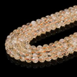 Natural Citrines Stone Round Loose Spacer Yellow Crystal Healing Bead For Jewelry Making Diy Necklace Earring Bracelet Accessory