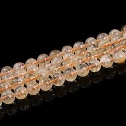 Natural Citrines Stone Round Loose Spacer Yellow Crystal Healing Bead For Jewelry Making Diy Necklace Earring Bracelet Accessory
