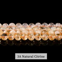 Natural Citrines Stone Round Loose Spacer Yellow Crystal Healing Bead For Jewelry Making Diy Necklace Earring Bracelet Accessory