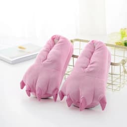 2022 New Arrival Men's Indoor Animal Claw Slippers Unisex Plus Size 44 45 Faux Fur Fluffy Slippers Shoes Men Women Furry Slides