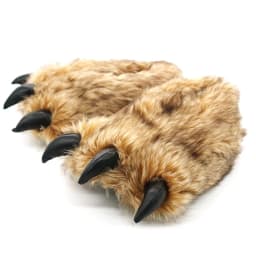 2022 New Arrival Men's Indoor Animal Claw Slippers Unisex Plus Size 44 45 Faux Fur Fluffy Slippers Shoes Men Women Furry Slides