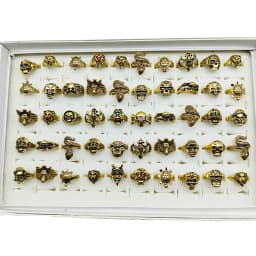 50000 Style Different Finger Rings Wholesale In Stock 100pc/Lot Hot Vintage Silver Gold Color New Alloy Joint Ring Party Women