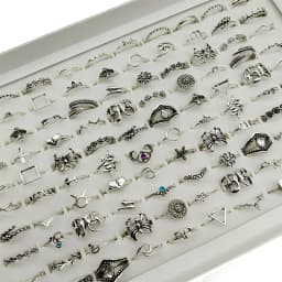 50000 Style Different Finger Rings Wholesale In Stock 100pc/Lot Hot Vintage Silver Gold Color New Alloy Joint Ring Party Women