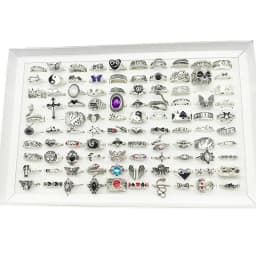 50000 Style Different Finger Rings Wholesale In Stock 100pc/Lot Hot Vintage Silver Gold Color New Alloy Joint Ring Party Women