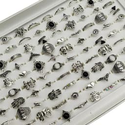 50000 Style Different Finger Rings Wholesale In Stock 100pc/Lot Hot Vintage Silver Gold Color New Alloy Joint Ring Party Women