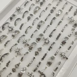 50000 Style Different Finger Rings Wholesale In Stock 100pc/Lot Hot Vintage Silver Gold Color New Alloy Joint Ring Party Women