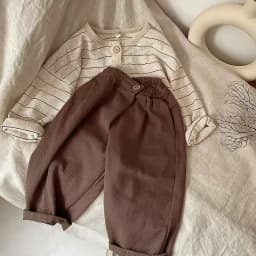 Korean Children's Striped T-shirt 2024 Spring Boys and Girls' Long Sleeve T-shirt Bottom Shirt Baby Loose Top