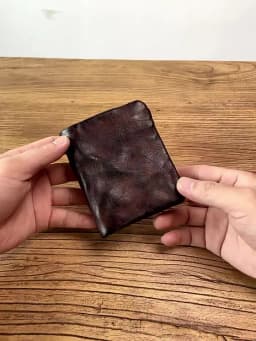 Vintage Style Men Genuine Leather Coin Purse Wallet Men with Coin Pocket Short Wallets Small Zipper Youth Purse with Card Holder