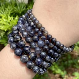 Natural Cordierite Iolite Stone Beads Round Loose Spacer Beads For Jewelry Making 6/8/10 mm DIY Bracelet Handmade