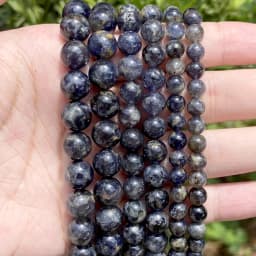 Natural Cordierite Iolite Stone Beads Round Loose Spacer Beads For Jewelry Making 6/8/10 mm DIY Bracelet Handmade