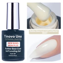Tinovo Uno NEW Rubber Base Gel Polish Self Leveling Base Coat Gellak In A Bottle 12ML Semi Permanent UV/LED Maicure Nails Art