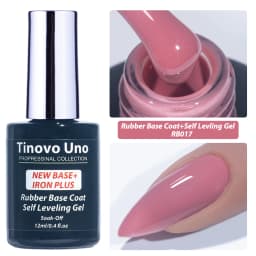 Tinovo Uno NEW Rubber Base Gel Polish Self Leveling Base Coat Gellak In A Bottle 12ML Semi Permanent UV/LED Maicure Nails Art
