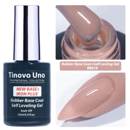 Tinovo Uno NEW Rubber Base Gel Polish Self Leveling Base Coat Gellak In A Bottle 12ML Semi Permanent UV/LED Maicure Nails Art