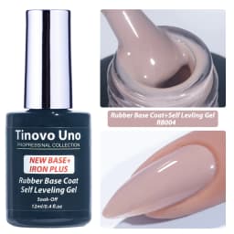 Tinovo Uno NEW Rubber Base Gel Polish Self Leveling Base Coat Gellak In A Bottle 12ML Semi Permanent UV/LED Maicure Nails Art