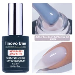Tinovo Uno NEW Rubber Base Gel Polish Self Leveling Base Coat Gellak In A Bottle 12ML Semi Permanent UV/LED Maicure Nails Art