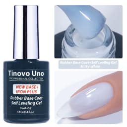 Tinovo Uno NEW Rubber Base Gel Polish Self Leveling Base Coat Gellak In A Bottle 12ML Semi Permanent UV/LED Maicure Nails Art