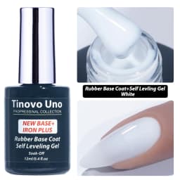 Tinovo Uno NEW Rubber Base Gel Polish Self Leveling Base Coat Gellak In A Bottle 12ML Semi Permanent UV/LED Maicure Nails Art