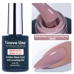 Tinovo Uno NEW Rubber Base Gel Polish Self Leveling Base Coat Gellak In A Bottle 12ML Semi Permanent UV/LED Maicure Nails Art