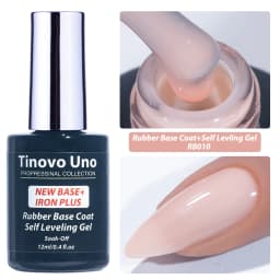 Tinovo Uno NEW Rubber Base Gel Polish Self Leveling Base Coat Gellak In A Bottle 12ML Semi Permanent UV/LED Maicure Nails Art