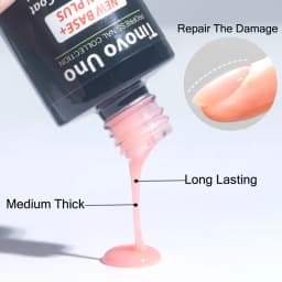 Tinovo Uno NEW Rubber Base Gel Polish Self Leveling Base Coat Gellak In A Bottle 12ML Semi Permanent UV/LED Maicure Nails Art