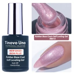 Tinovo Uno NEW Rubber Base Gel Polish Self Leveling Base Coat Gellak In A Bottle 12ML Semi Permanent UV/LED Maicure Nails Art