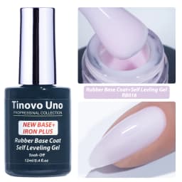 Tinovo Uno NEW Rubber Base Gel Polish Self Leveling Base Coat Gellak In A Bottle 12ML Semi Permanent UV/LED Maicure Nails Art