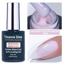 Tinovo Uno NEW Rubber Base Gel Polish Self Leveling Base Coat Gellak In A Bottle 12ML Semi Permanent UV/LED Maicure Nails Art