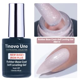 Tinovo Uno NEW Rubber Base Gel Polish Self Leveling Base Coat Gellak In A Bottle 12ML Semi Permanent UV/LED Maicure Nails Art