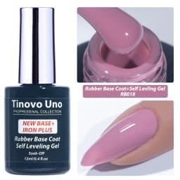 Tinovo Uno NEW Rubber Base Gel Polish Self Leveling Base Coat Gellak In A Bottle 12ML Semi Permanent UV/LED Maicure Nails Art