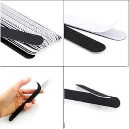 100 Pcs Replacement SandPaper Nail File Sanding Nails Material Sponge 80 100 180 240 Stainless Steel Handle Manicure Buffer Tool