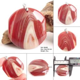 Women & Men Fashion Jewelry Round Pendants Necklaces With Chain Wholesale Natural Botswana Agate Stone for Jewelry Making BK347H