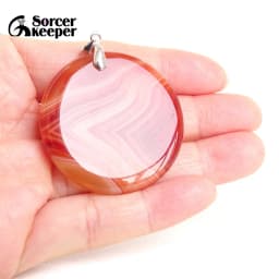 Women & Men Fashion Jewelry Round Pendants Necklaces With Chain Wholesale Natural Botswana Agate Stone for Jewelry Making BK347H